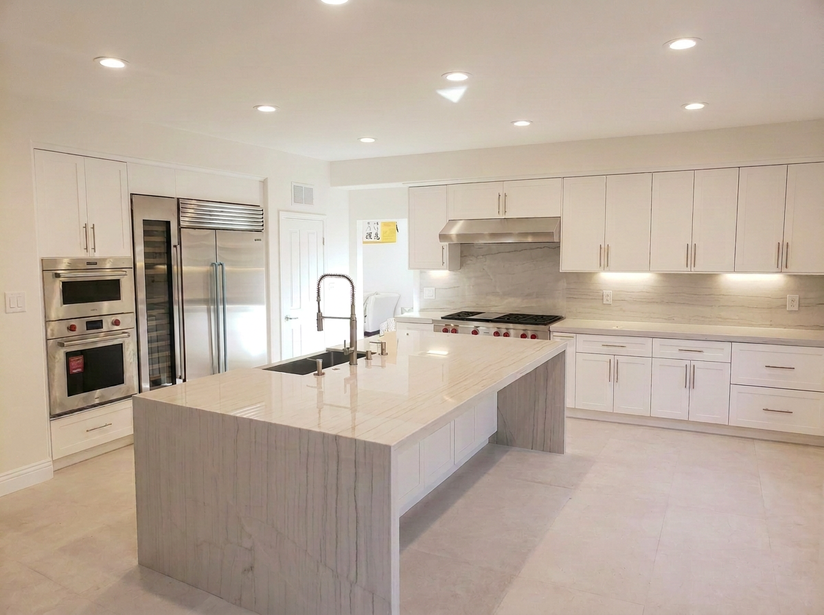 Completed kitchen remodel by Phenix Builders